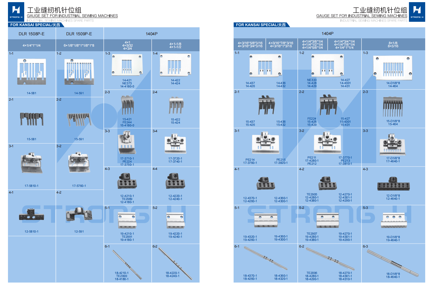 STRONG H - Set de calibură pentru mașini de cusut Industriale