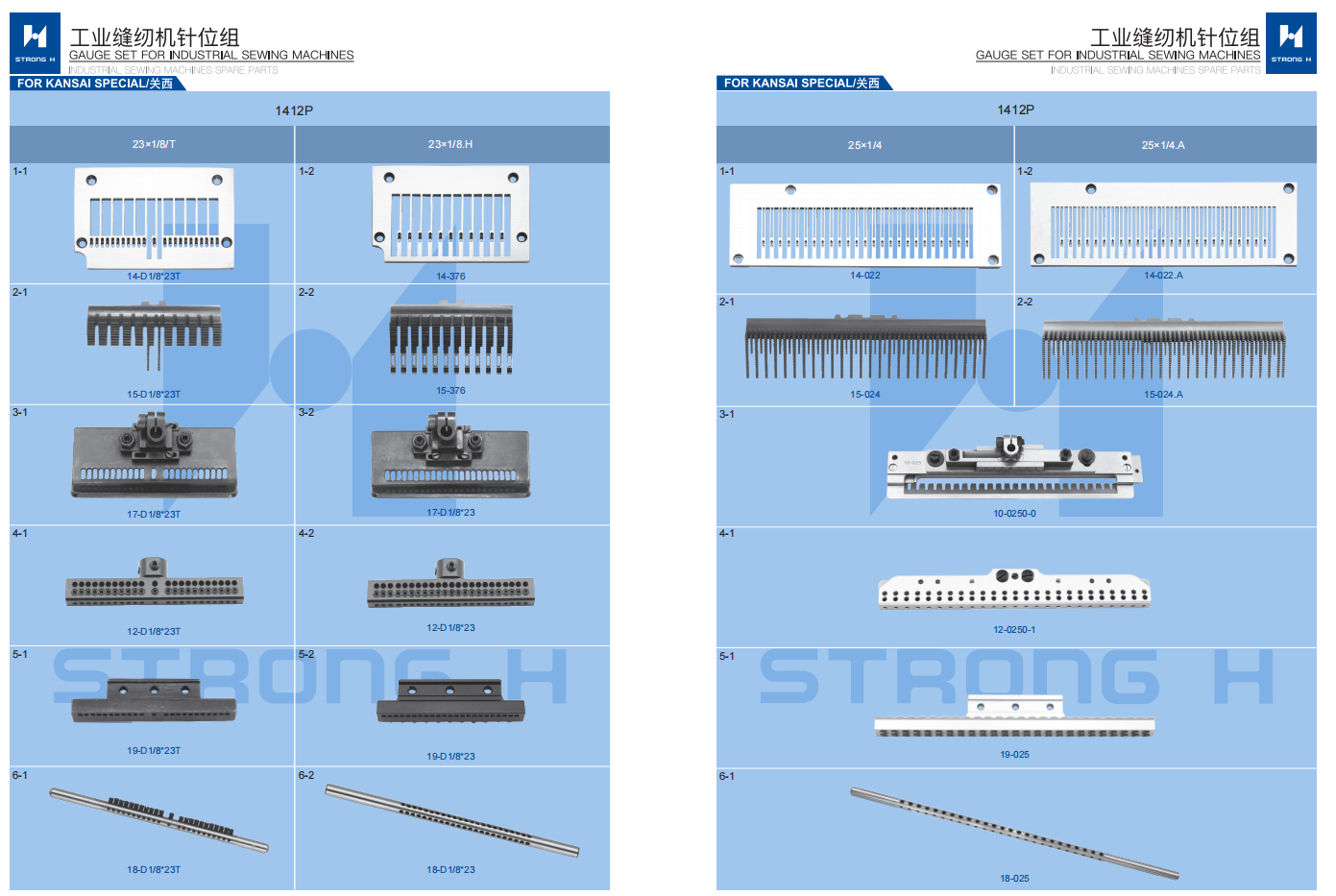 STRONG H - Set de calibură pentru mașini de cusut Industriale