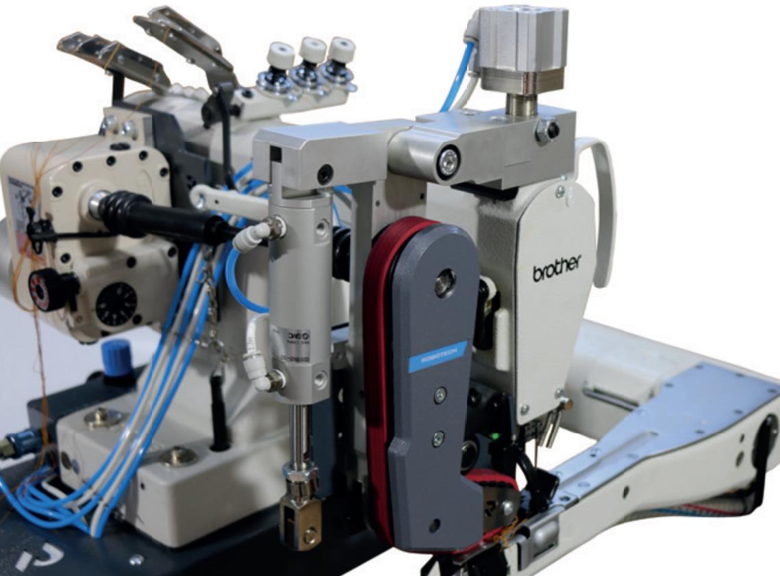 D-FA 320-P ROBOTECH - Mașină de surfilat în două straturi și/sau cusături duble, cum ar fi cusătura de șliț, cusătura spate, cusătura interiorului și cusătura laterală pentru blugi, pantaloni casual în general, haine de lucru, jachete din denim, cu 3 ace