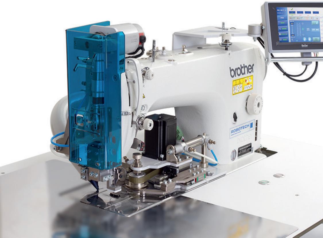 AJ 9400 - IX ROBOTECH - Mașină de cusut Industrială pentru buzunare cu refileți, acoperit cu sablon, cu tăiere automată a firului