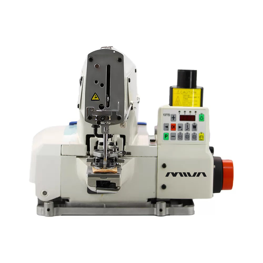 MS-1377D MIVA - Mașină de cusut electronică Industrială pentru nasturi, cu 1 ac și 1 fir cu punct de siguranță, tăietor automat de fire