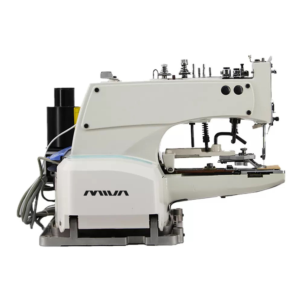 MS-1377D MIVA - Mașină de cusut electronică Industrială pentru nasturi, cu 1 ac și 1 fir cu punct de siguranță, tăietor automat de fire