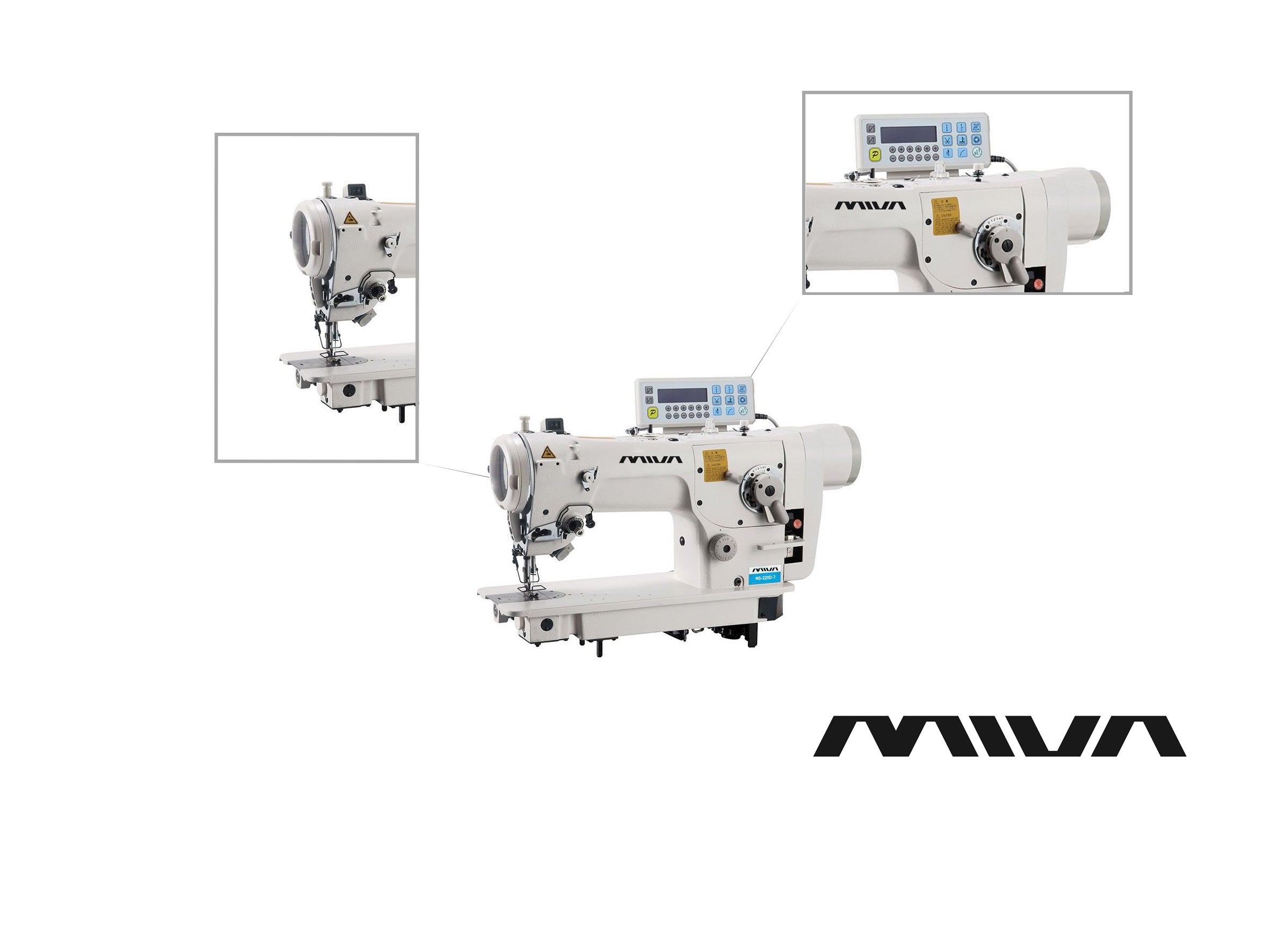 MS-2280D-7 MIVA - Mașină de cusut Industrială computerizată, plană, cusătură zigzag, 1 ac, cu funcții automate