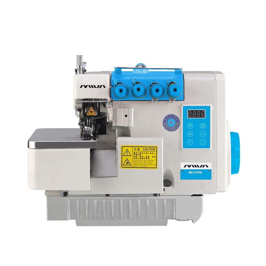 MS-757FN MIVA -  Mașină de surfilat Industrială, plană, cusatură tip surfilat, cu 2 ace și 5 fire cu funcții automate, direct drive