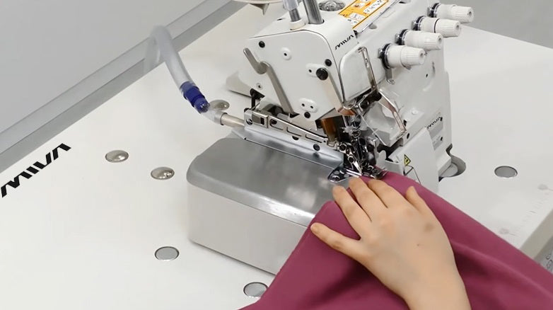 MS-757FN MIVA -  Mașină de surfilat Industrială, plană, cusatură tip surfilat, cu 2 ace și 5 fire cu funcții automate, direct drive