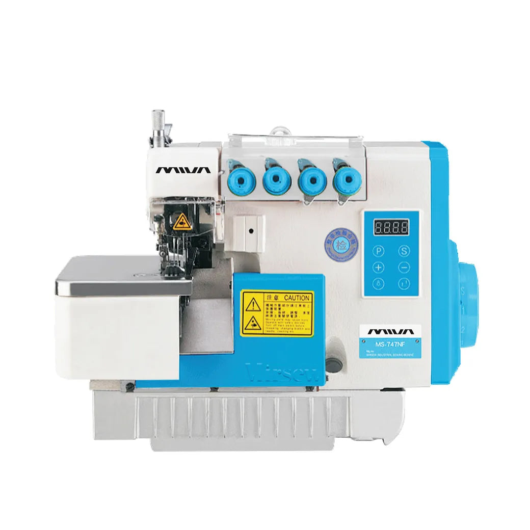 MS-757FN MIVA -  Mașină de surfilat Industrială, plană, cusatură tip surfilat, cu 2 ace și 5 fire cu funcții automate, direct drive