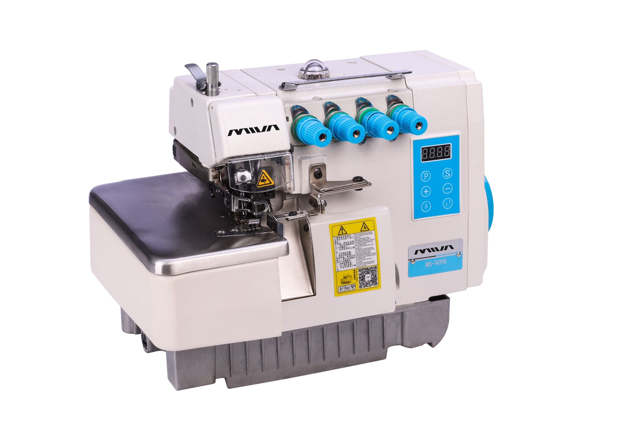 MS-747FN MIVA - Mașină de surfilat Industrială, plană, cusătură tip surfilat, cu 2 ace și 4 fire cu funcții automate, direct drive