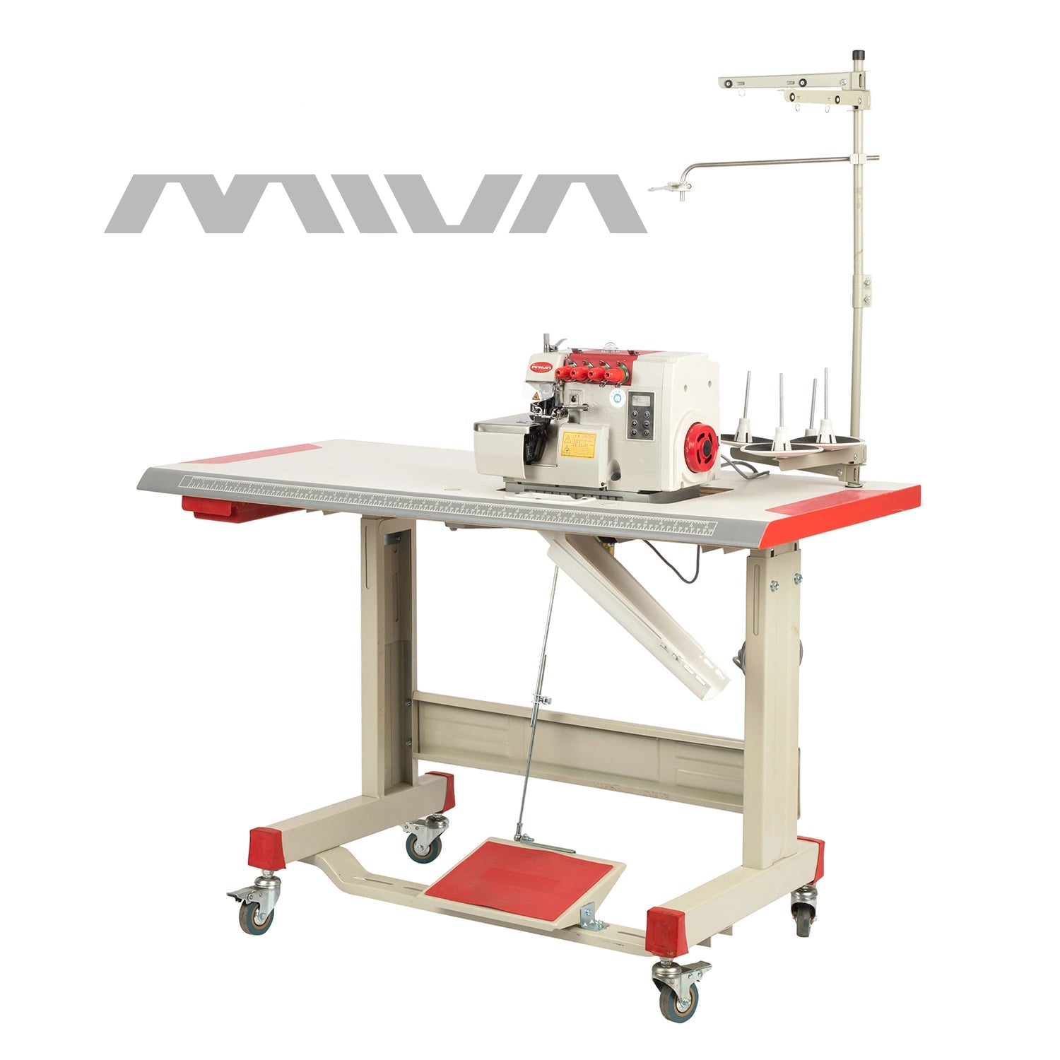 MS-757FN MIVA -  Mașină de surfilat Industrială, plană, cusatură tip surfilat, cu 2 ace și 5 fire cu funcții automate, direct drive