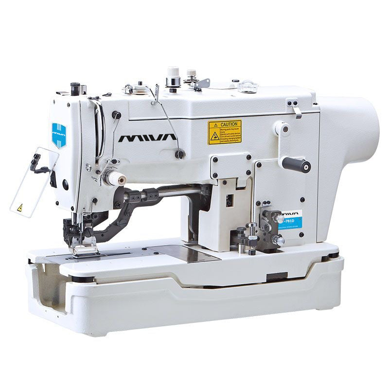 MS-781D MIVA - Mașină de cusut Industrială pentru cusut butoniere, plană, cu 1 ac, un fir, direct drive