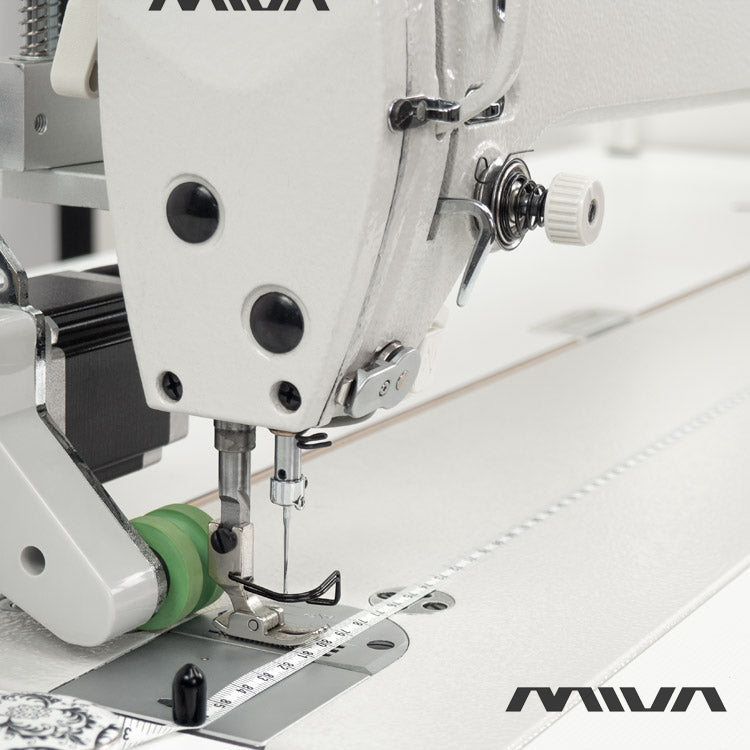 MS-9085-D4 MIVA - Mașină de cusut Industrială, plană, cusătură liniară, 1 ac, cu funcții automate, braț lung de 800 mm