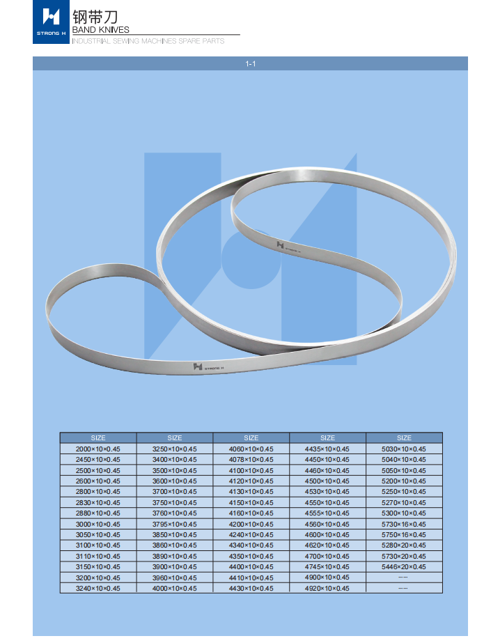 Band Knives STRONG H - Cuțit bandă banzic oțel, inelare și lame de tăiere de calitate originală