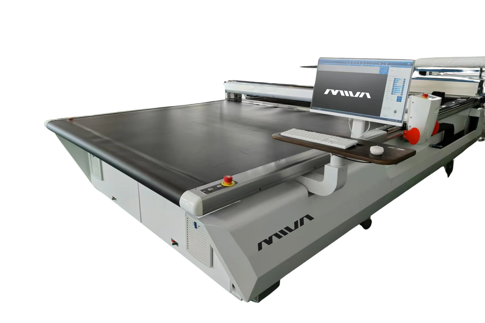 Mașină de croit automată MIVA cu masă transportoare și sistem de tăiere inteligent