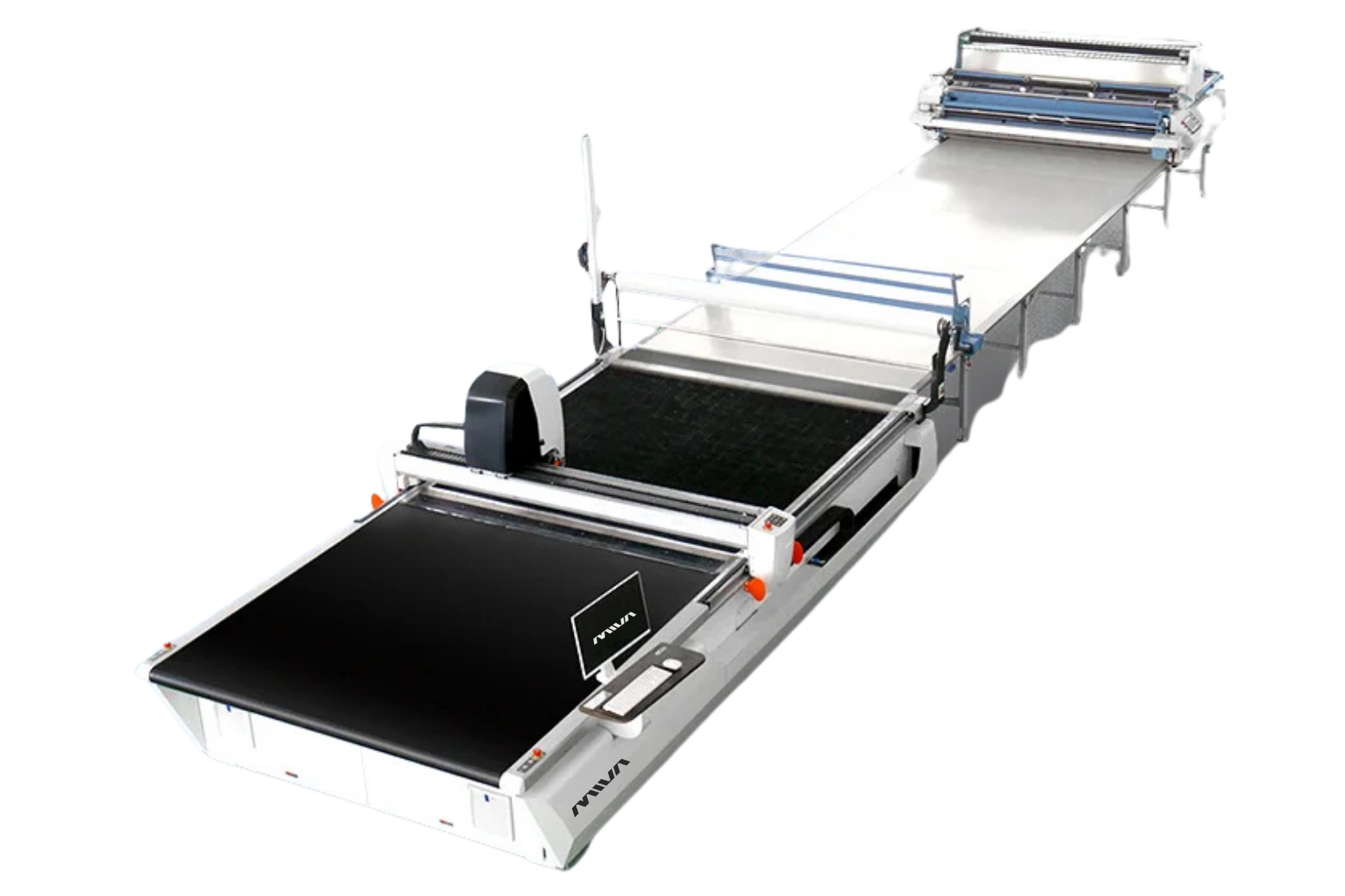 Mașină de croit automată MIVA cu masă transportoare și sistem de tăiere inteligent