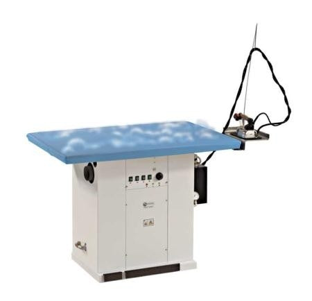 BATTISTELLA URANO VAP - Masă de călcat Industrială dreptunghiulară, încălzită, vaporizantă, aspirantă și un generator de abur cu boiler automat, fier de călcat